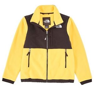 Yellow and Grey North Face Fleece Jacket